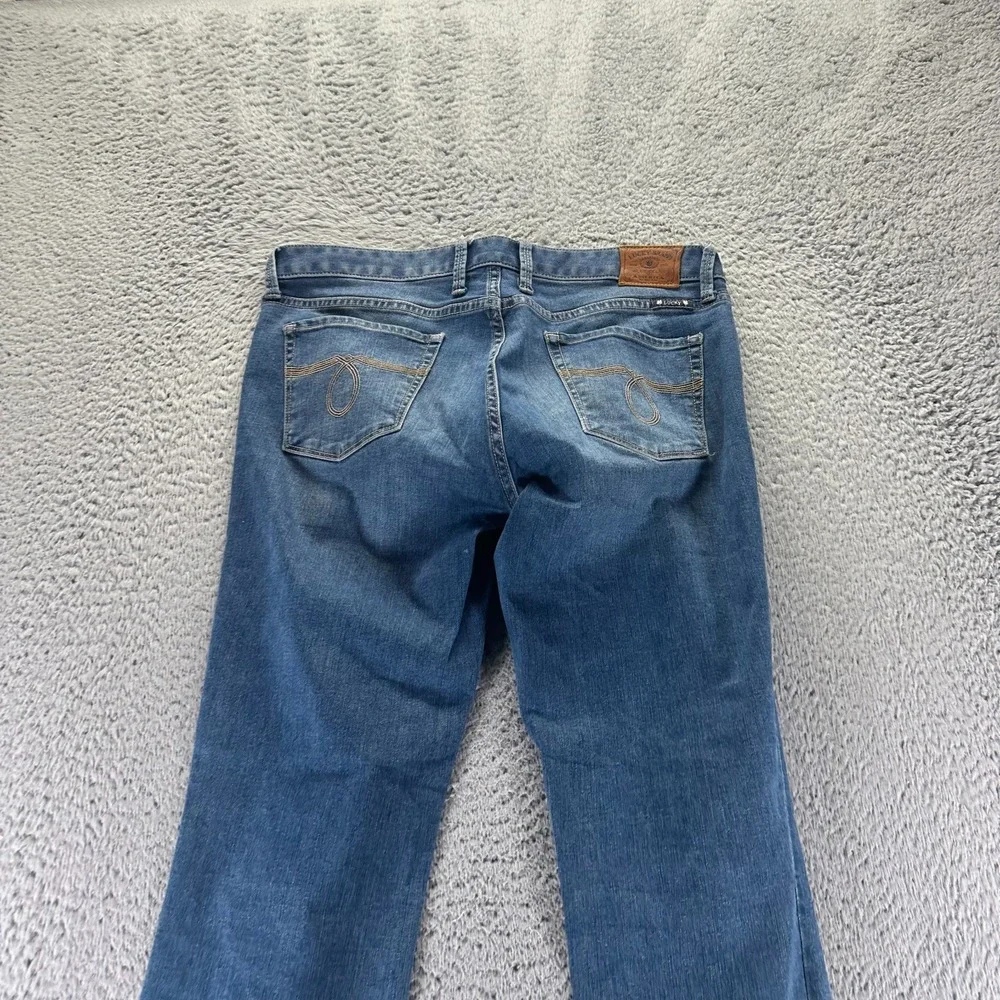 Lucky Brand Lola Jeans Womens 10 Blue Cotton Denim Ankle Straight Faded Stretch‎